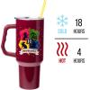 Silver Buffalo Chucky Wanna Play Stainless Steel Tumbler with Handle and Straw, Fits in Standard Cup Holder, 40 Ounces(Harry Potter Hogwarts House Crest)