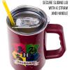 Silver Buffalo Chucky Wanna Play Stainless Steel Tumbler with Handle and Straw, Fits in Standard Cup Holder, 40 Ounces(Harry Potter Hogwarts House Crest)