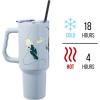 Silver Buffalo Chucky Wanna Play Stainless Steel Tumbler with Handle and Straw, Fits in Standard Cup Holder, 40 Ounces(Into the Spider-Verse)