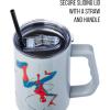 Silver Buffalo Chucky Wanna Play Stainless Steel Tumbler with Handle and Straw, Fits in Standard Cup Holder, 40 Ounces(Into the Spider-Verse)