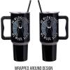 Silver Buffalo Chucky Wanna Play Stainless Steel Tumbler with Handle and Straw, Fits in Standard Cup Holder, 40 Ounces(On Wednesdays We Wear Black)
