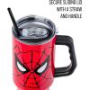 Silver Buffalo Chucky Wanna Play Stainless Steel Tumbler with Handle and Straw, Fits in Standard Cup Holder, 40 Ounces(Spider-Man)