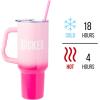 Silver Buffalo Chucky Wanna Play Stainless Steel Tumbler with Handle and Straw, Fits in Standard Cup Holder, 40 Ounces(Wicked Glinda Pink Perfection)