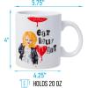 Silver Buffalo Classic Ouija Board Inspired Mystifying Oracle Good Bye Scary Ceramic Black Mug, 20 Ounces(Chucky Eat Your Heart Out)