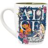 Silver Buffalo Disney Alice in Wonderland Ceramic Mug Featuring Alice and the Cheshire Cat, 25 Ounces(25 Ounces)