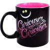 Silver Buffalo Disney Alice in Wonderland Cheshire Cat Curiouser and Curiouser Heat Reveal Ceramic Mug, 20 Ounces(Alice in Wonderland: Cheshire Cat)