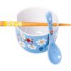 Silver Buffalo Disney Alice in Wonderland Featuring Mad Hatter, Cheshire Cat, and White Rabbit Ceramic Ramen Noodle Rice Bowl with Chopsticks and Spoon, Microwave Safe, 20 Ounces(Alice in Wonderland Spoon)