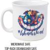 Silver Buffalo Disney Alice in Wonderland Featuring Queen of Hearts, Cheshire Cat, Mad Hatter, and White Rabbit Ceramic Camper Mug, 20 Ounces
