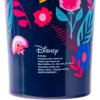 Silver Buffalo Disney Alice in Wonderland Floral Pattern Double Walled Stainless Steel Tumbler with Straw, 22 Ounces, Multicolor