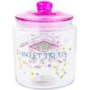 Silver Buffalo Disney Alice in Wonderland Flowers and Mushrooms Glass Cookie Snack Candy Jar with Lid (Small)(Harry Potter Honeydukes (Glass))