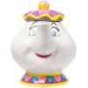 Silver Buffalo Disney Alice in Wonderland Flowers and Mushrooms Glass Cookie Snack Candy Jar with Lid (Small)(Mrs. Potts (Ceramic Sculpted))