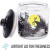 Silver Buffalo Disney Alice in Wonderland Flowers and Mushrooms Glass Cookie Snack Candy Jar with Lid (Small)(Nightmare Before Christmas (Glass))
