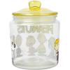 Silver Buffalo Disney Alice in Wonderland Flowers and Mushrooms Glass Cookie Snack Candy Jar with Lid (Small)(Peanuts Squad (Glass))
