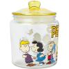 Silver Buffalo Disney Alice in Wonderland Flowers and Mushrooms Glass Cookie Snack Candy Jar with Lid (Small)(Peanuts Squad (Glass))