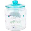 Silver Buffalo Disney Alice in Wonderland Flowers and Mushrooms Glass Cookie Snack Candy Jar with Lid (Small)(Rick and Morty (Glass))