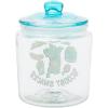 Silver Buffalo Disney Alice in Wonderland Flowers and Mushrooms Glass Cookie Snack Candy Jar with Lid (Small)(Scooby Doo Scooby Snacks (Glass))