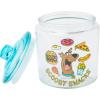 Silver Buffalo Disney Alice in Wonderland Flowers and Mushrooms Glass Cookie Snack Candy Jar with Lid (Small)(Scooby Doo Scooby Snacks (Glass))