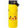 Silver Buffalo Disney Lilo and Stitch “Aloha” Stainless Steel Water Bottle with Swivel Handle, 20 Ounces(Pokemon)