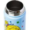 Silver Buffalo Disney Lilo and Stitch “Aloha” Stainless Steel Water Bottle with Swivel Handle, 20 Ounces(Rainbow Brite)