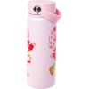Silver Buffalo Disney Lilo and Stitch “Aloha” Stainless Steel Water Bottle with Swivel Handle, 20 Ounces(Strawberry Shortcake)