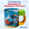 Silver Buffalo Disney Lilo and Stitch Beauty and the Beast Costume Be Our Guest Ceramic Mug, 20 Ounces(3D Sculpted Palm Tree Handle (20 Ounces))