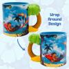 Silver Buffalo Disney Lilo and Stitch Beauty and the Beast Costume Be Our Guest Ceramic Mug, 20 Ounces(3D Sculpted Palm Tree Handle (20 Ounces))
