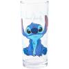Silver Buffalo Disney Lilo and Stitch Blue Floral 4pc Tumbler Glass Set, 10-ounces