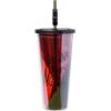 Silver Buffalo Disney Lilo and Stitch Cosmic Surfer Plastic Cold Cup with Lid and Straw Topper, 24 Ounces(A Nightmare On Elm Street)