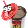 Silver Buffalo Disney Lilo and Stitch Cosmic Surfer Plastic Cold Cup with Lid and Straw Topper, 24 Ounces(Cars Lightning McQueen)