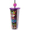 Silver Buffalo Disney Lilo and Stitch Cosmic Surfer Plastic Cold Cup with Lid and Straw Topper, 24 Ounces(Disney Villains)