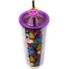 Silver Buffalo Disney Lilo and Stitch Cosmic Surfer Plastic Cold Cup with Lid and Straw Topper, 24 Ounces(Disney Villains)