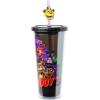Silver Buffalo Disney Lilo and Stitch Cosmic Surfer Plastic Cold Cup with Lid and Straw Topper, 24 Ounces(Five Night at Freddy’s I Survived)