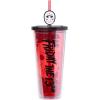 Silver Buffalo Disney Lilo and Stitch Cosmic Surfer Plastic Cold Cup with Lid and Straw Topper, 24 Ounces(Friday the 13th)