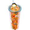 Silver Buffalo Disney Lilo and Stitch Cosmic Surfer Plastic Cold Cup with Lid and Straw Topper, 24 Ounces(Garfield Junk Food)
