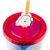 Silver Buffalo Disney Lilo and Stitch Cosmic Surfer Plastic Cold Cup with Lid and Straw Topper, 24 Ounces(Harry Potter Hogwarts House Crest)