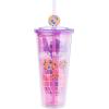 Silver Buffalo Disney Lilo and Stitch Cosmic Surfer Plastic Cold Cup with Lid and Straw Topper, 24 Ounces(Lilo and Stitch Life is a Party)