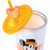 Silver Buffalo Disney Lilo and Stitch Cosmic Surfer Plastic Cold Cup with Lid and Straw Topper, 24 Ounces(Mickey Mouse Halloween)