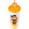 Silver Buffalo Disney Lilo and Stitch Cosmic Surfer Plastic Cold Cup with Lid and Straw Topper, 24 Ounces(Mickey Mouse Halloween)
