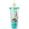 Silver Buffalo Disney Lilo and Stitch Cosmic Surfer Plastic Cold Cup with Lid and Straw Topper, 24 Ounces(Moana)