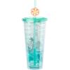 Silver Buffalo Disney Lilo and Stitch Cosmic Surfer Plastic Cold Cup with Lid and Straw Topper, 24 Ounces(Moana)