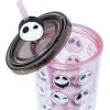 Silver Buffalo Disney Lilo and Stitch Cosmic Surfer Plastic Cold Cup with Lid and Straw Topper, 24 Ounces(Nightmare Before Christmas: Jack’s Emotions)