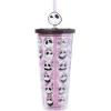 Silver Buffalo Disney Lilo and Stitch Cosmic Surfer Plastic Cold Cup with Lid and Straw Topper, 24 Ounces(Nightmare Before Christmas: Jack’s Emotions)