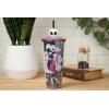 Silver Buffalo Disney Lilo and Stitch Cosmic Surfer Plastic Cold Cup with Lid and Straw Topper, 24 Ounces(Nightmare Before Christmas Misfit Love)