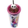 Silver Buffalo Disney Lilo and Stitch Cosmic Surfer Plastic Cold Cup with Lid and Straw Topper, 24 Ounces(Nightmare Before Christmas Misfit Love)
