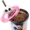 Silver Buffalo Disney Lilo and Stitch Cosmic Surfer Plastic Cold Cup with Lid and Straw Topper, 24 Ounces(Nightmare Before Christmas Misfit Love)