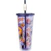 Silver Buffalo Disney Lilo and Stitch Cosmic Surfer Plastic Cold Cup with Lid and Straw Topper, 24 Ounces(Nightmare Before Christmas: Spooky Season)