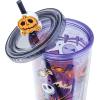 Silver Buffalo Disney Lilo and Stitch Cosmic Surfer Plastic Cold Cup with Lid and Straw Topper, 24 Ounces(Nightmare Before Christmas: Spooky Season)