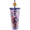 Silver Buffalo Disney Lilo and Stitch Cosmic Surfer Plastic Cold Cup with Lid and Straw Topper, 24 Ounces(Nightmare Before Christmas: Spooky Season)