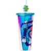 Silver Buffalo Disney Lilo and Stitch Cosmic Surfer Plastic Cold Cup with Lid and Straw Topper, 24 Ounces(Pixar Inside Out 2 Iridescent)