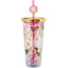Silver Buffalo Disney Lilo and Stitch Cosmic Surfer Plastic Cold Cup with Lid and Straw Topper, 24 Ounces(Pocahontas)